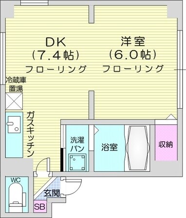 北２４条駅 徒歩4分 4階の物件間取画像